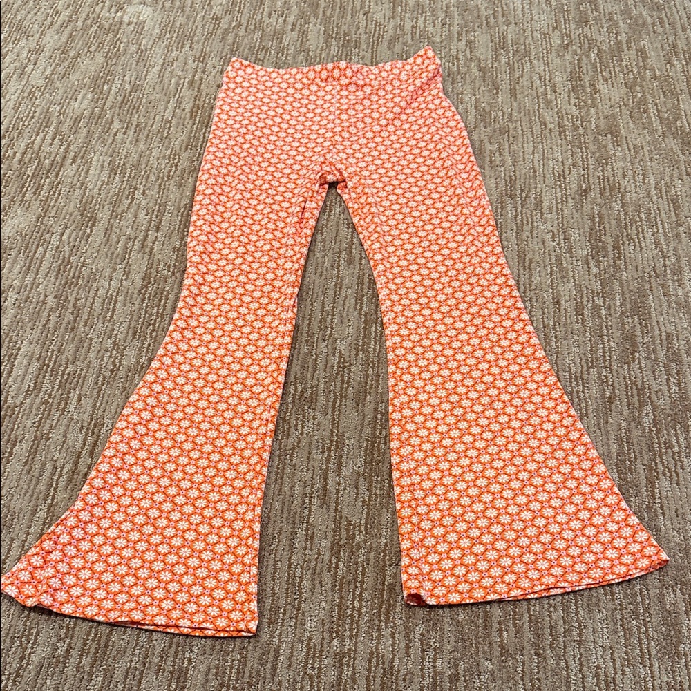 wild fable Orange Floral Flare Jeans